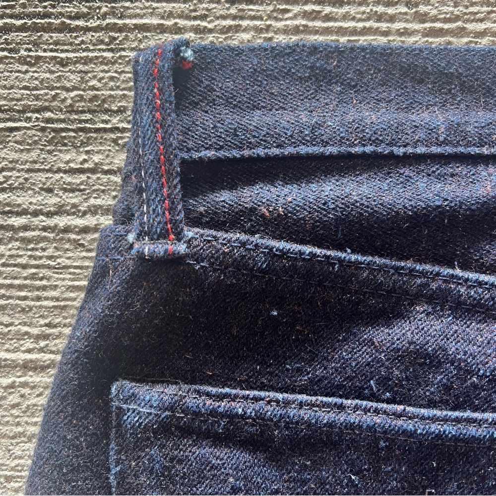 PBJ  x Okayama Kakishibu Indigo Denim Relaxed Taper Fit Size 32 - Picture 10 of 10